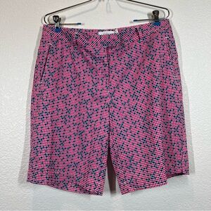 Lady Hagen Essentials Golf shorts - navy/pink diamond print stretch size 10
